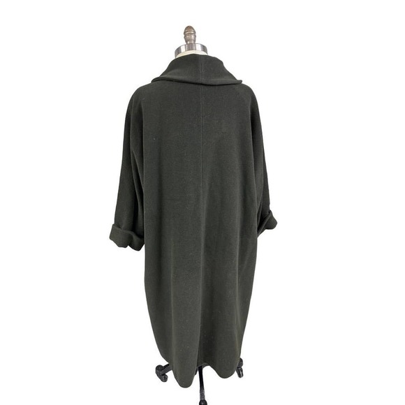 VTG YELL Germany Maxi Sack Coat Green Wool/Angora Womens Sz 38/M/L - Picture 6 of 10